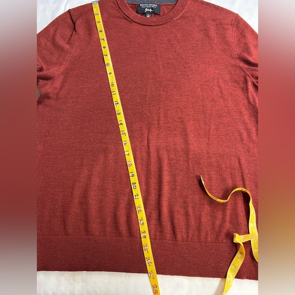 BANANA REPUBLIC Rust 💯 Merino wool crew neck sweater size L - Picture 13 of 13